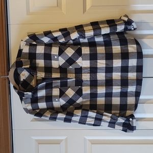 J.Crew collared 3/4 zip plaid shirt